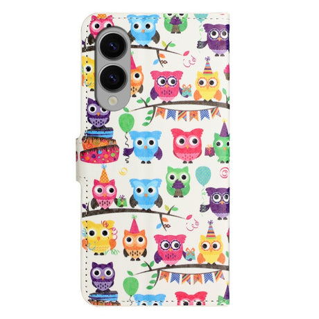 EIDERWOOD Samsung Galaxy S25 Edge Faux Leather Case with Wallet & Stand Function - Owls