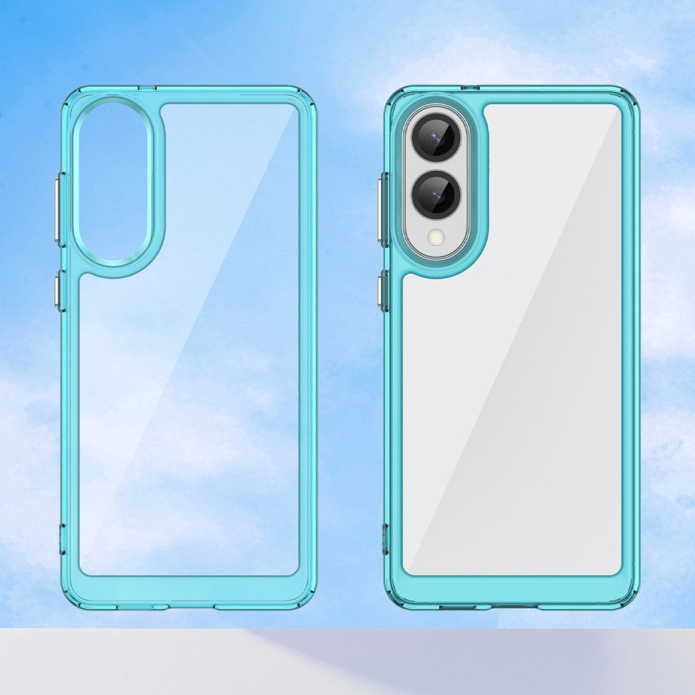 EIDERWOOD Samsung Galaxy S25 Edge Hybrid Plastic Case - Transparent / Turquoise