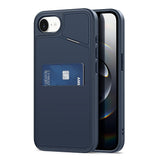 iPhone 17e / 16e DUX DUCIS Case with Card Holder & RFID Blocking - MagSafe Compatible - Blue