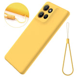 EIDERWOOD Motorola Moto G15 Power Lined Silicone Case with Strap - Yellow