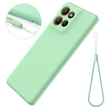 EIDERWOOD Motorola Moto G15 Power Lined Silicone Case with Strap - Green