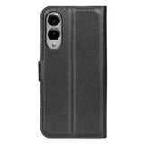 EIDERWOOD Samsung Galaxy S25 Edge Litchi Faux Leather Flip Case with Wallet - Black