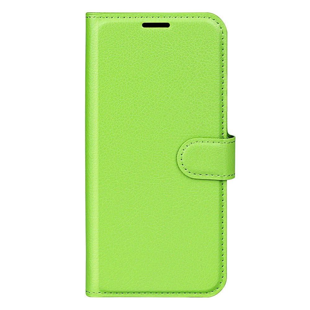 EIDERWOOD Samsung Galaxy S25 Edge Litchi Faux Leather Flip Case with Wallet - Green