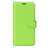 EIDERWOOD Samsung Galaxy S25 Edge Litchi Faux Leather Flip Case with Wallet - Green