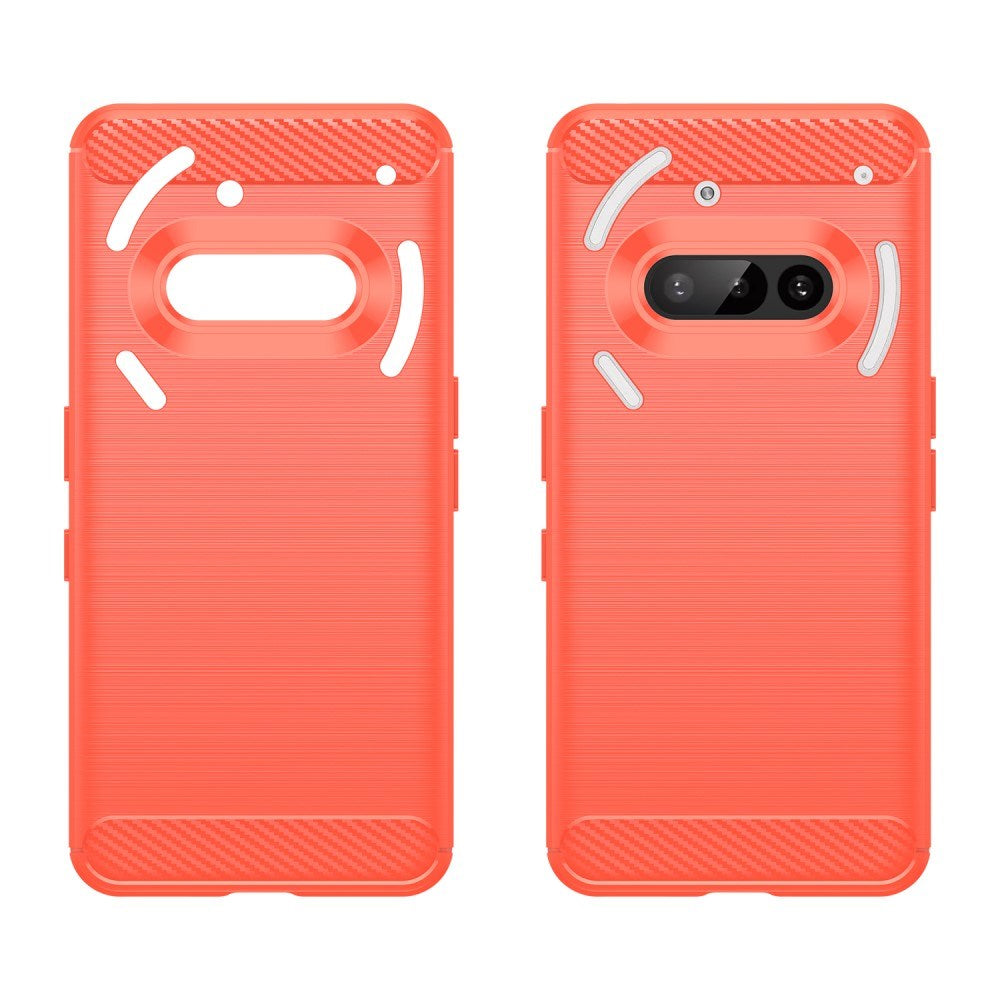 EIDERWOOD Nothing Phone (3a) Brushed Carbon Fiber Flexible Plastic Case - Red
