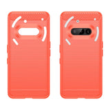 EIDERWOOD Nothing Phone (3a) Brushed Carbon Fiber Flexible Plastic Case - Red