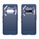 EIDERWOOD Nothing Phone (3a) Brushed Carbon Fiber Flexible Plastic Case - Blue
