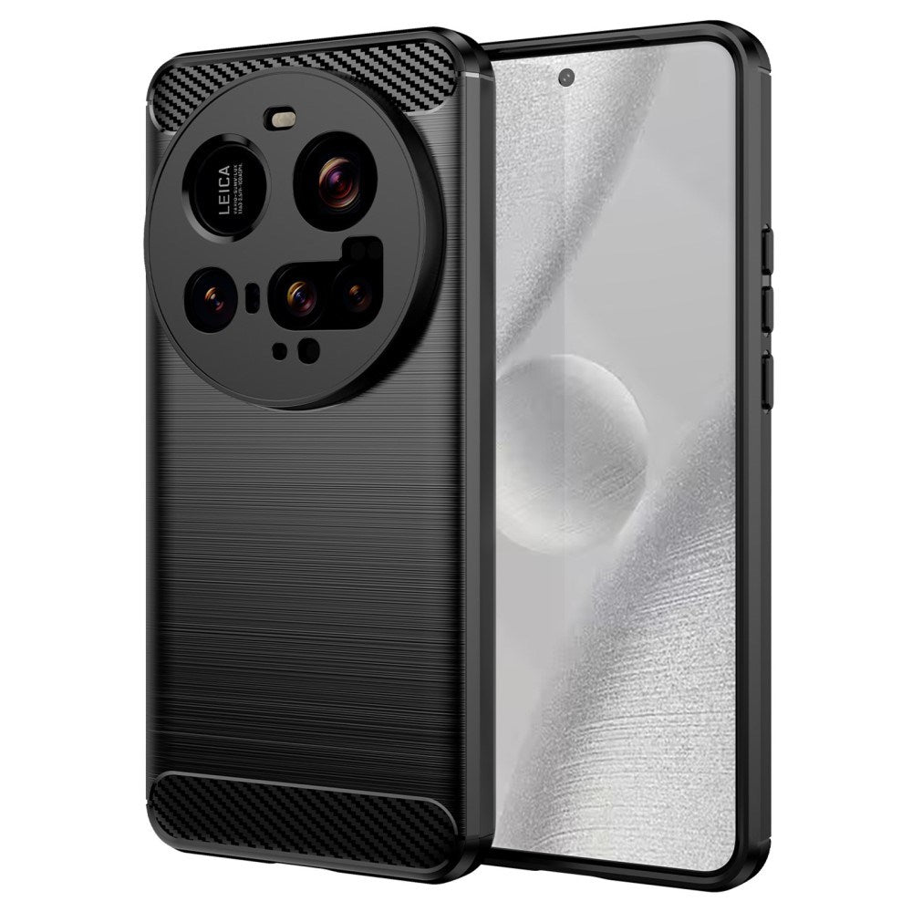 EIDERWOOD Xiaomi 15 Ultra Brushed Carbon Fiber Flexible Plastic Case - Black