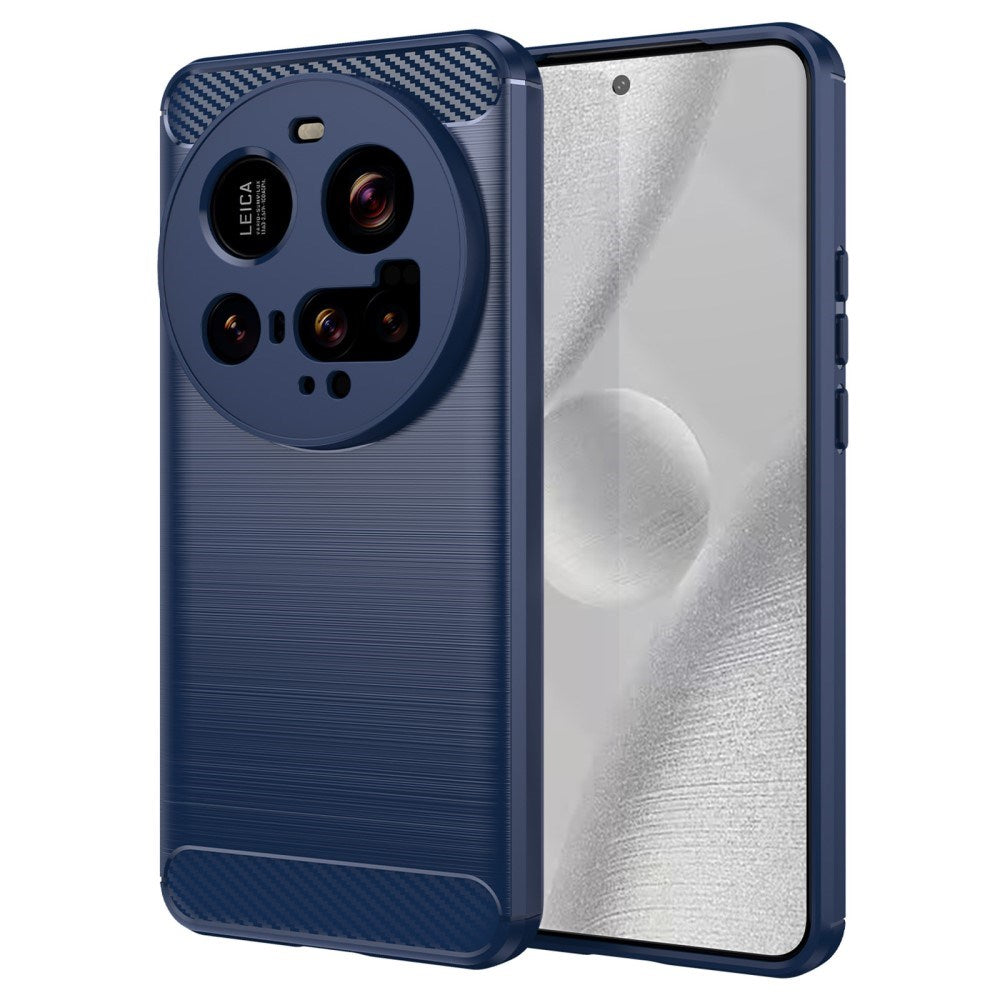 EIDERWOOD Xiaomi 15 Ultra Brushed Carbon Fiber Flexible Plastic Case - Blue