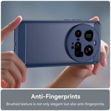 EIDERWOOD Xiaomi 15 Ultra Brushed Carbon Fiber Flexible Plastic Case - Blue