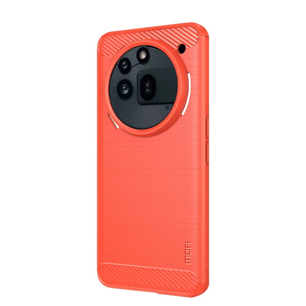 Nothing Phone (3a) Pro Mofi Brushed Carbon Fiber Flexible Plastic Case - Red