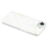 EIDERWOOD iPhone 16e Hybrid Case with Marble Design - White