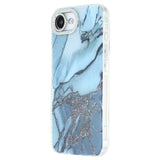 EIDERWOOD iPhone 16e Hybrid Case with Marble Design - Blue