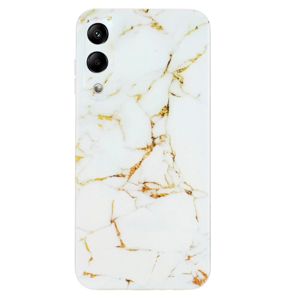 EIDERWOOD Samsung Galaxy S25 Edge Flexible Plastic Case with Marble Pattern - White