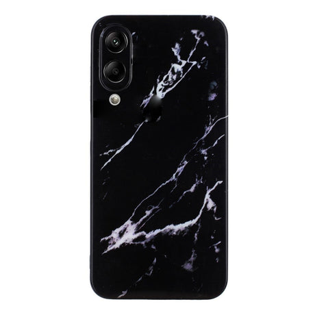 EIDERWOOD Samsung Galaxy S25 Edge Flexible Plastic Case with Marble Pattern - Black