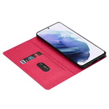 EIDERWOOD Samsung Galaxy S25 Edge Faux Leather Flip Case with Wallet - Glitter - Pink