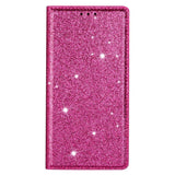 EIDERWOOD Samsung Galaxy S25 Edge Faux Leather Flip Case with Wallet - Glitter - Pink