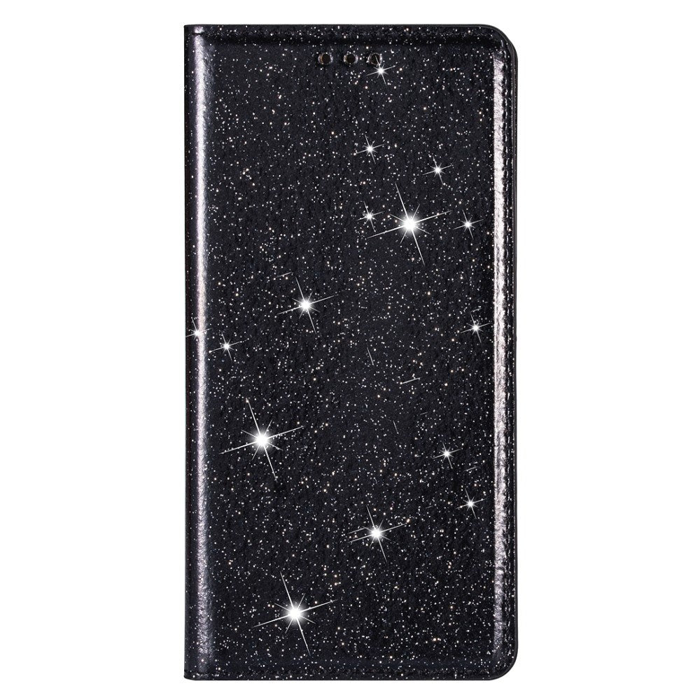 EIDERWOOD Samsung Galaxy S25 Edge Faux Leather Flip Case with Wallet - Glitter - Black