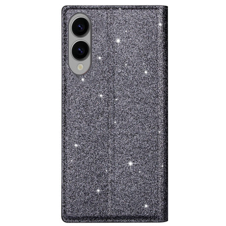 EIDERWOOD Samsung Galaxy S25 Edge Faux Leather Flip Case with Wallet - Glitter - Grey