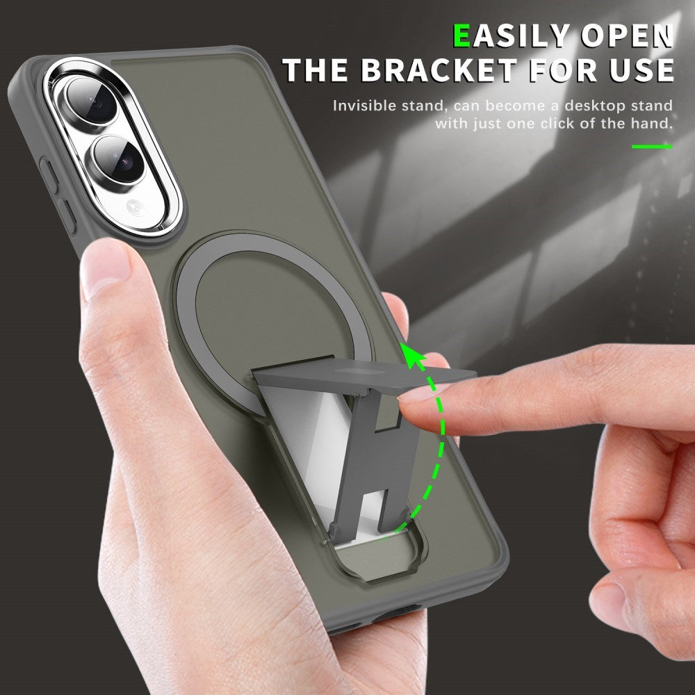 EIDERWOOD Samsung Galaxy S25 Edge Hybrid Case with Stand Function - MagSafe Compatible - Blue