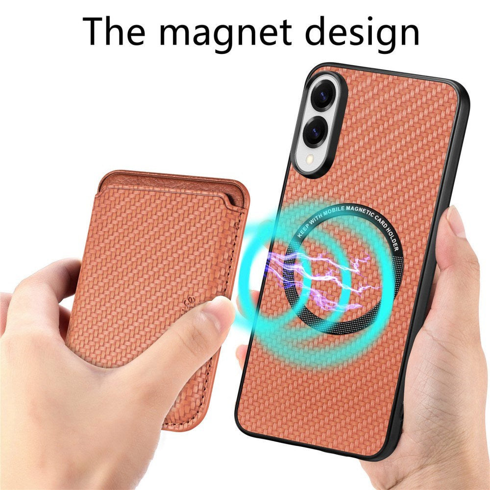 EIDERWOOD Samsung Galaxy S25 Edge Case with Removable Card Holder - Brown