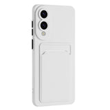 EIDERWOOD Samsung Galaxy S25 Edge Flexible Plastic Case with Cardholder - White