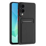 EIDERWOOD Samsung Galaxy S25 Edge Flexible Plastic Case with Cardholder - Black