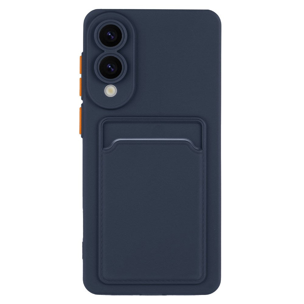 EIDERWOOD Samsung Galaxy S25 Edge Flexible Plastic Case with Cardholder - Dark Blue