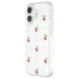 EIDERWOOD iPhone 16 Hybrid Case with 3D Cherry - Silver