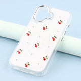 EIDERWOOD iPhone 16 Hybrid Case with 3D Cherry - Silver