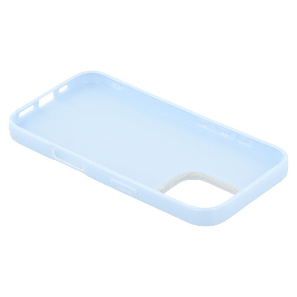 EIDERWOOD IPhone 16 Flexible Plastic Case with Glitter - Light Blue