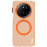 IMAK Huawei Mate 70 Hybrid Plastic Case - MagSafe Compatible - Transparent / Orange