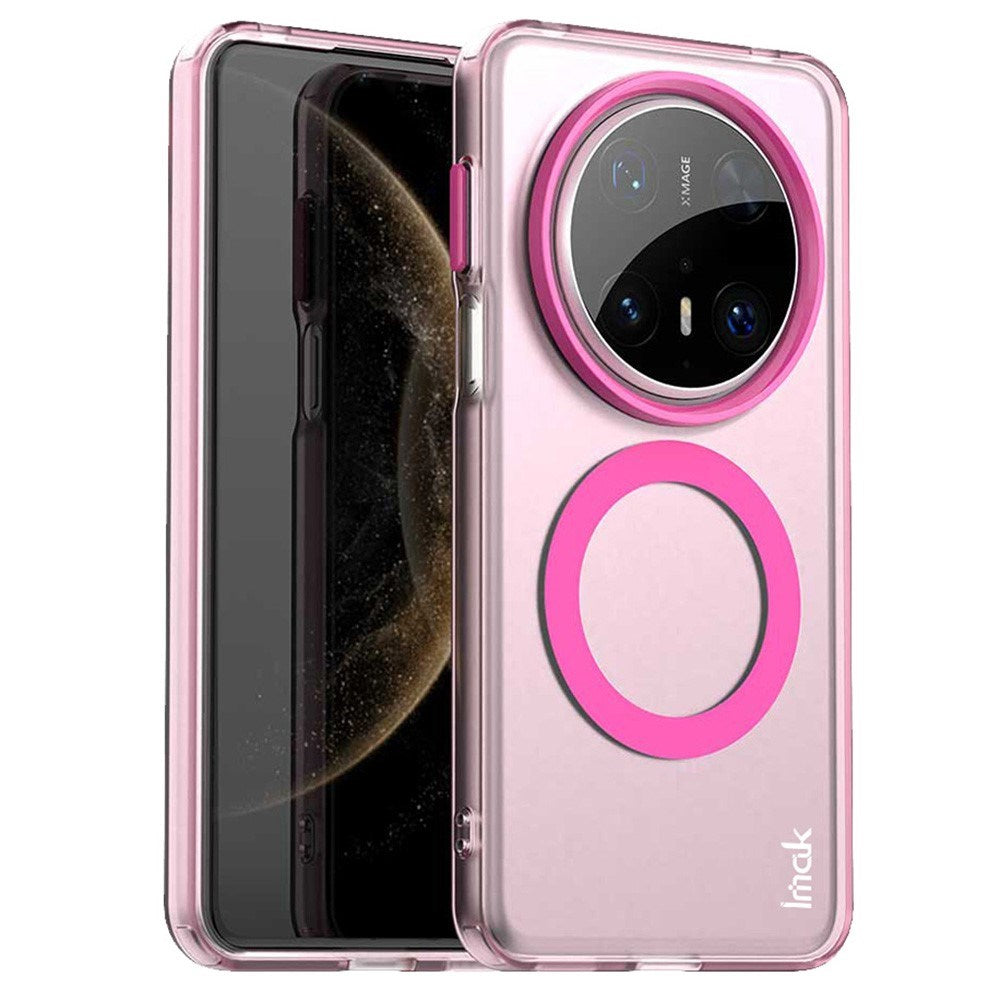IMAK Huawei Mate 70 Pro+ / 70 Pro Hybrid Plastic Case - MagSafe Compatible - Transparent / Pink