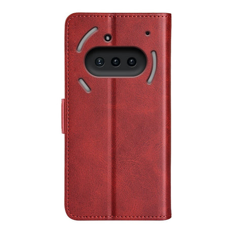 EIDERWOOD Nothing Phone (3a) Faux Leather Flip Case with Wallet & Stand Function - Red