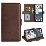 EIDERWOOD Nothing Phone (3a) Faux Leather Flip Case with Wallet & Stand Function - Brown