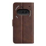 EIDERWOOD Nothing Phone (3a) Faux Leather Flip Case with Wallet & Stand Function - Brown