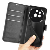 EIDERWOOD Nothing Phone (3a) Pro Faux Leather Flip Case with Cardholder & Stand Function - Black
