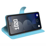 EIDERWOOD Nothing Phone (3a) Pro Faux Leather Flip Case with Cardholder & Stand Function - Blue
