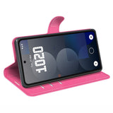 EIDERWOOD Nothing Phone (3a) Pro Faux Leather Flip Case with Cardholder & Stand Function - Hot Pink