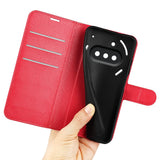 EIDERWOOD Nothing Phone (3a) Faux Leather Flip Case with Cardholder & Stand Function - Red
