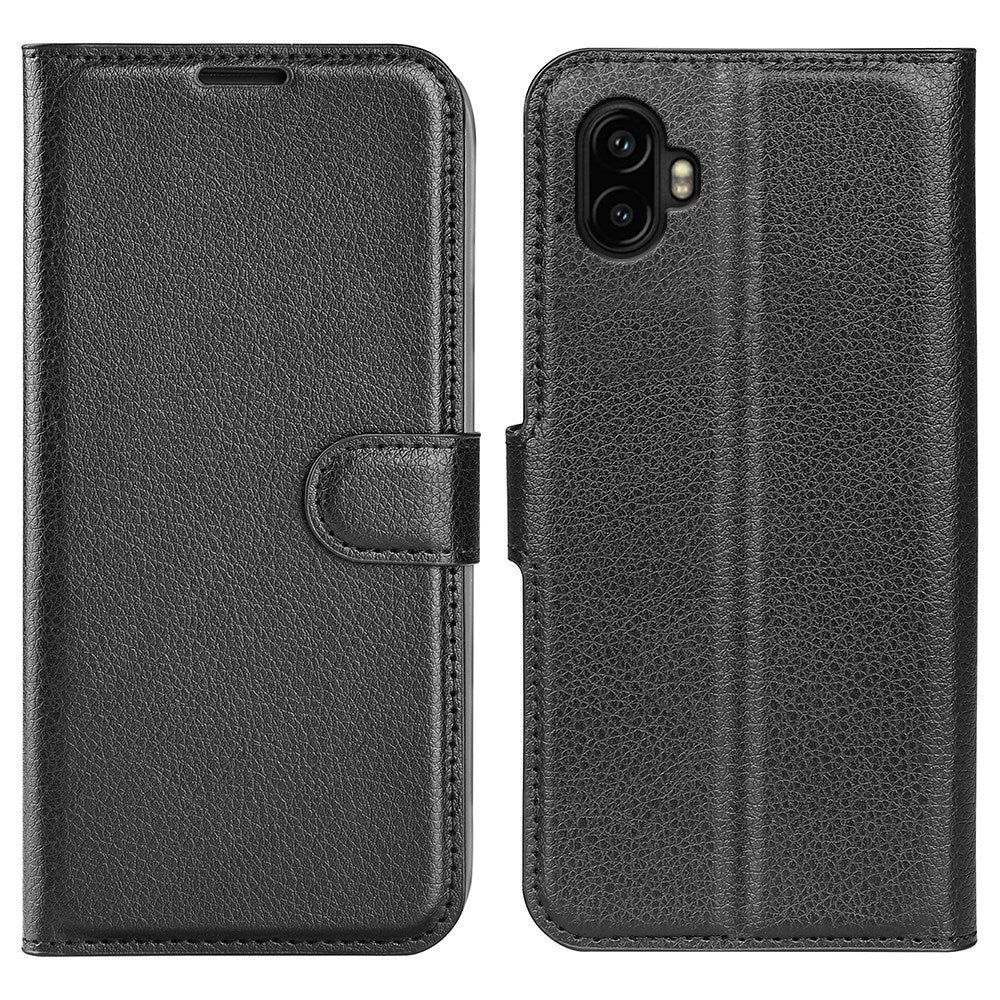 EIDERWOOD Samsung Galaxy Xcover 7 Pro Faux Leather Flip Case with Cardholder & Stand Function - Black