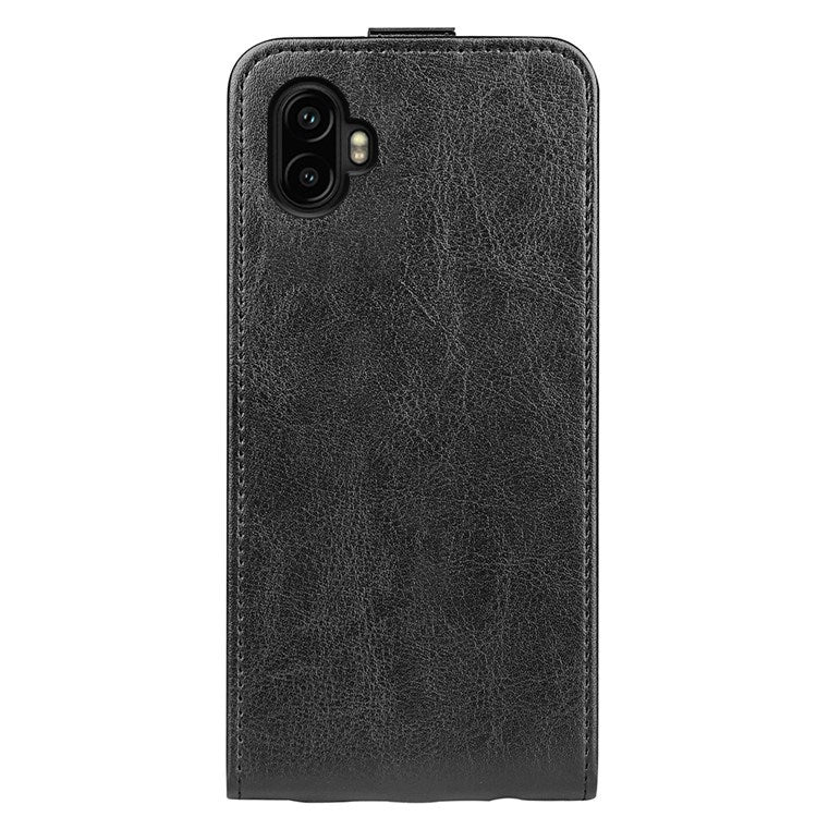 EIDERWOOD Samsung Galaxy Xcover 7 Pro Vertical Faux Leather Flip Case with Card Holder - Black