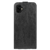 EIDERWOOD Samsung Galaxy Xcover 7 Pro Vertical Faux Leather Flip Case with Card Holder - Black