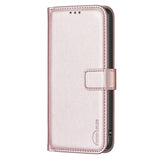 Oppo A5 Pro (4G / 5G) BINFEN Faux Leather Flip Case with Card Holder & Stand Function - Rose Gold