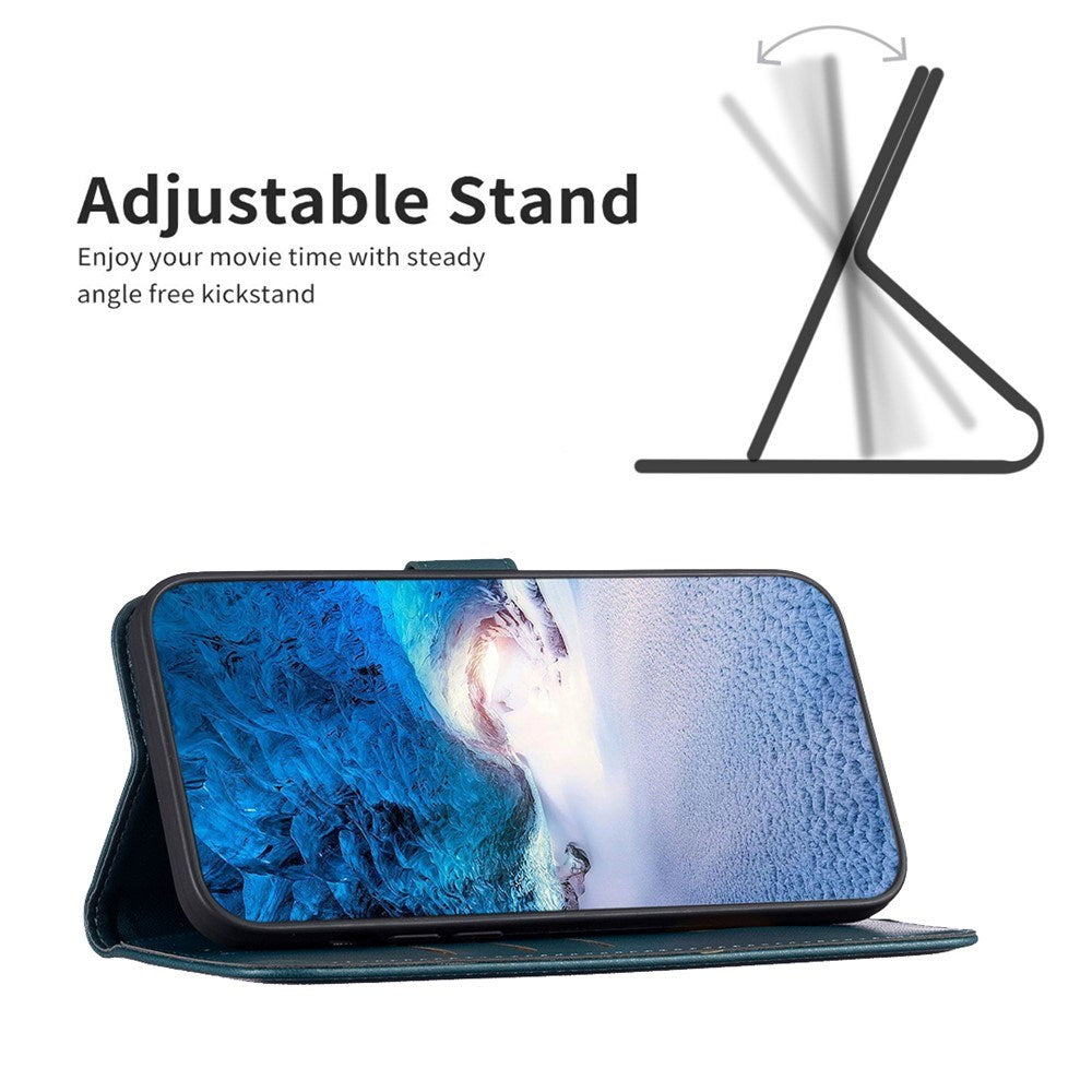 OPPO A5 Pro (4G / 5G) BINFEN Faux Leather Flip Case with Card Holder & Stand Function - Green