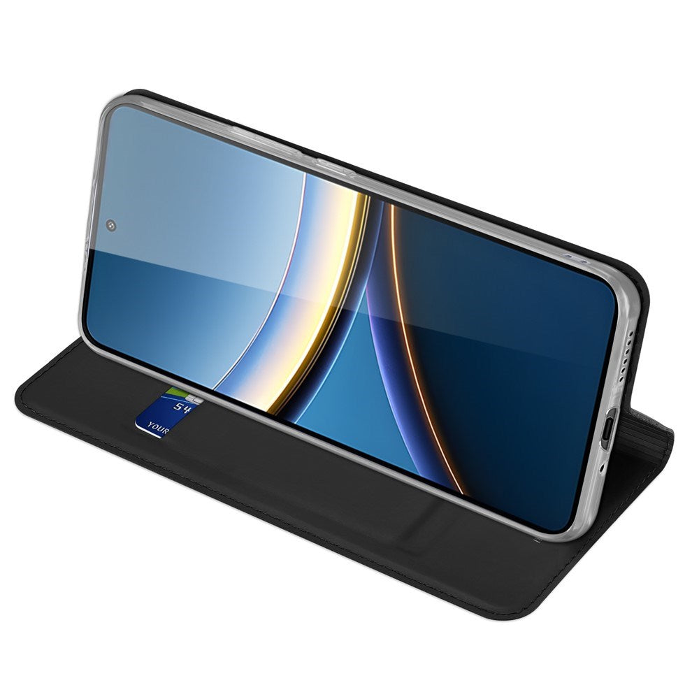 Xiaomi Poco F7 Pro EIDERWOOD Faux Leather Flip Case with Card Holder & Stand Function – Black