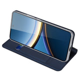 Xiaomi Poco F7 Pro EIDERWOOD Faux Leather Flip Case with Card Holder & Stand Function – Blue