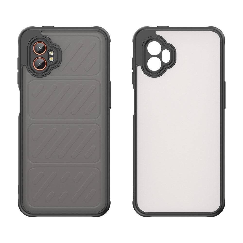 EIDERWOOD Samsung Galaxy Xcover 7 Pro Hybrid Plastic Case with Matte Back - Transparent / Black