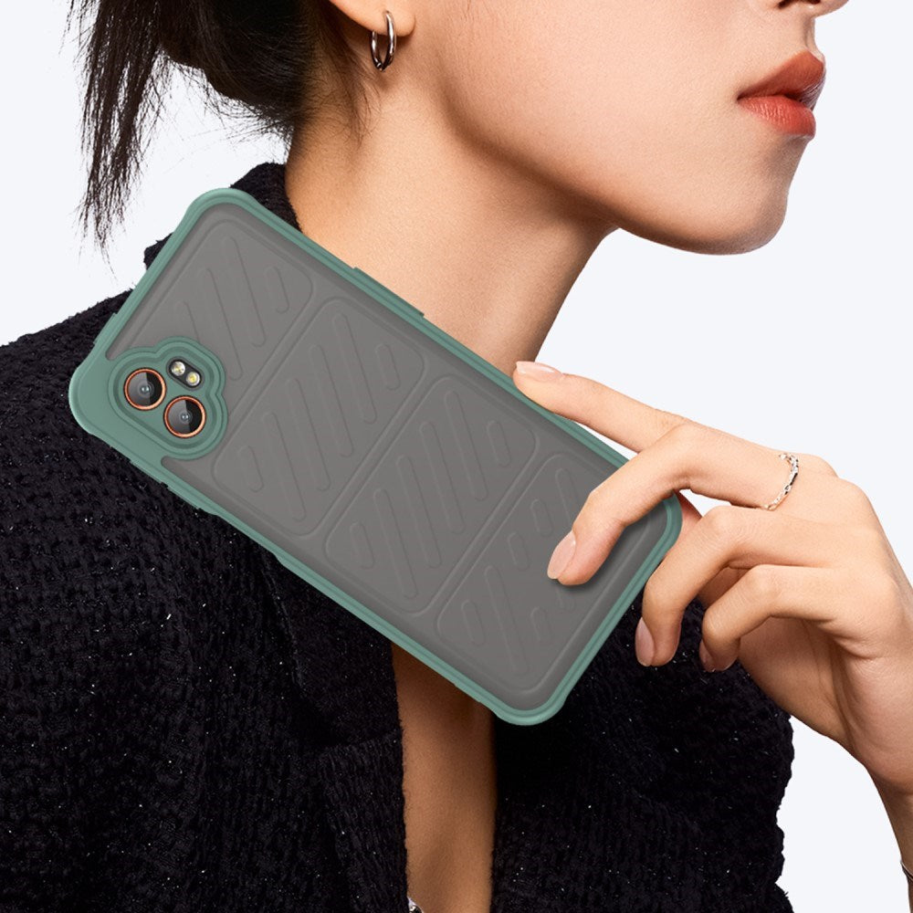 EIDERWOOD Samsung Galaxy Xcover 7 Pro Hybrid Plastic Case with Matte Back - Transparent / Green