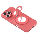EIDERWOOD iPhone 16 Pro Hybrid Case incl. Kickstand with Mirror - Coral Red